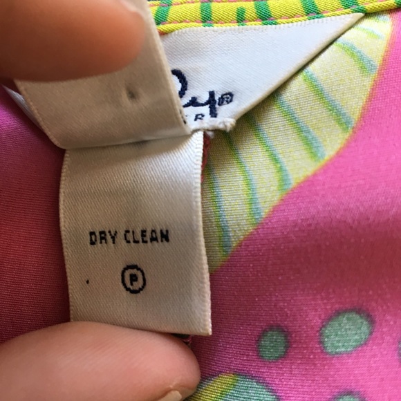 Lilly Pulitzer Silk Wrap Pink Green Hibiscus Dress - Picture 6 of 8